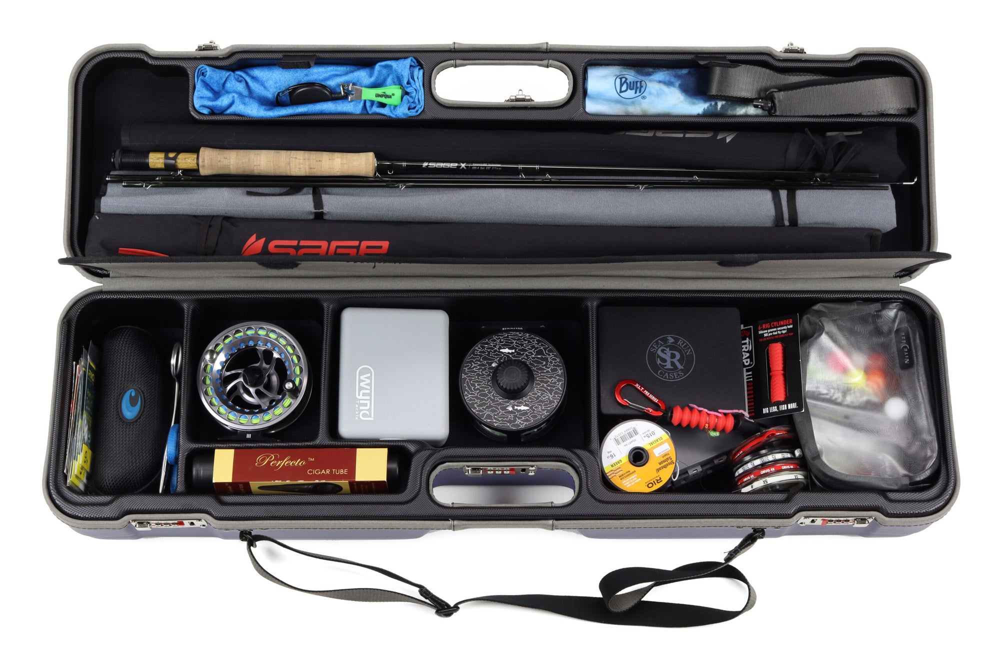 Sea Run Norfork Cobalt QR Expedition Fly Fishing Rod & Reel Travel Case - Travel from Alamo Anglers