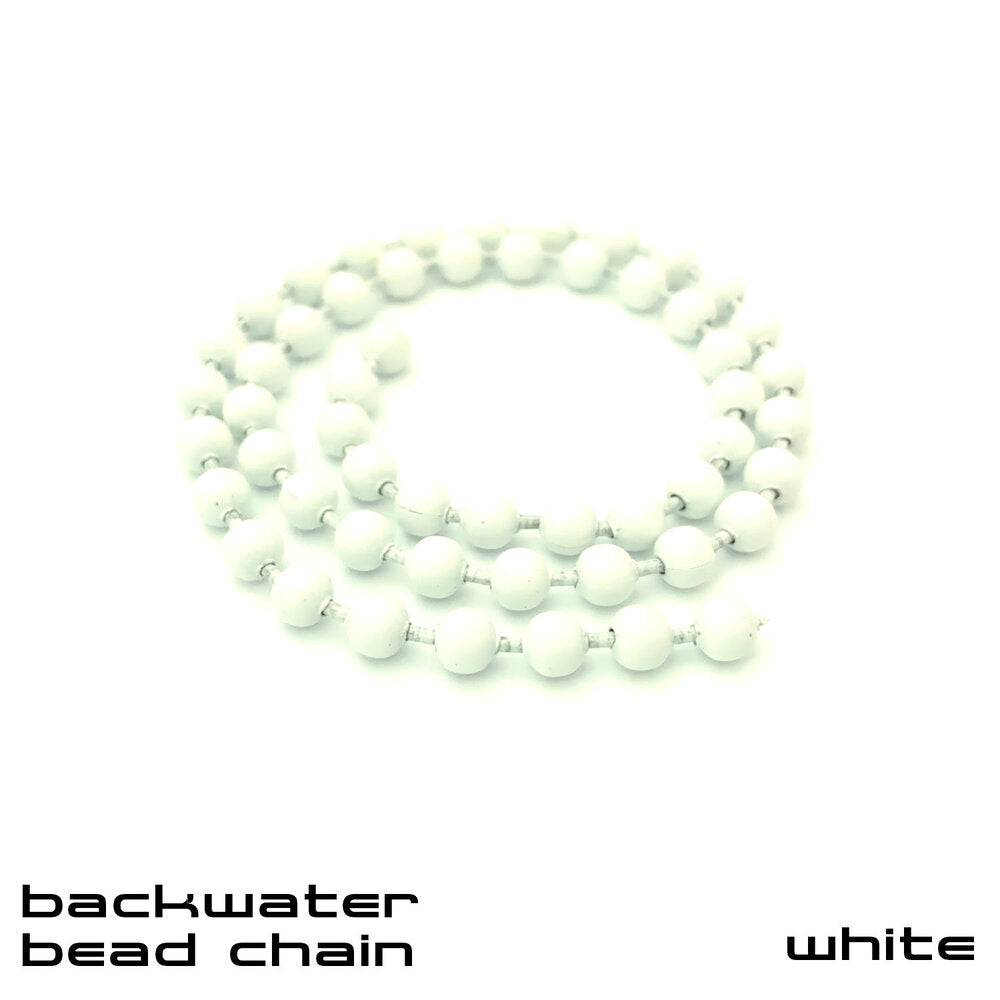 Sight Cast Backwater Bead Chain (Stainless Steel) 4.0mm White - from Alamo Anglers