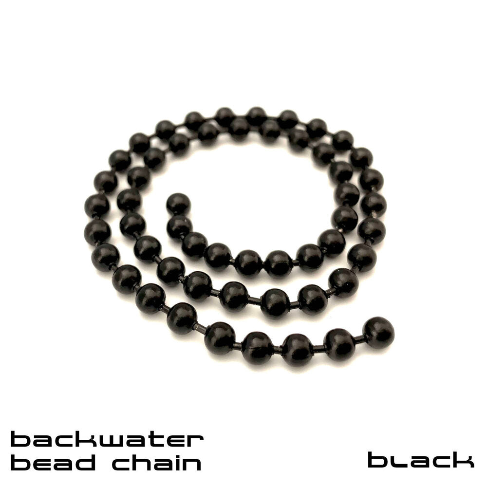 Sight Cast Backwater Bead Chain (Stainless Steel) 4.0mm Black - from Alamo Anglers