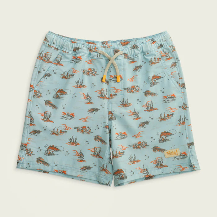 Marsh Wear Youth Fulton Hagood Volley Short Blue Surf - from Alamo Anglers