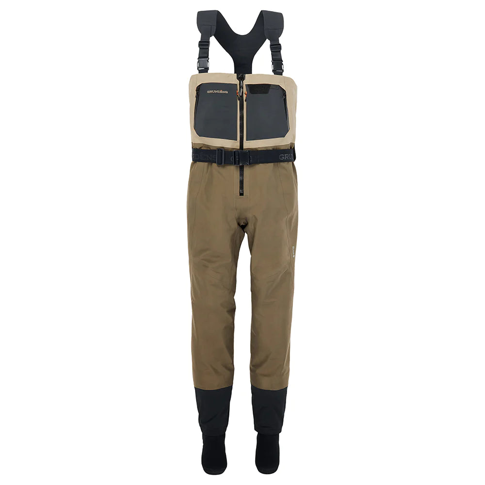 Grundens Boundary Zip Stockingfoot Wader Stone Otter - Waders from Alamo Anglers
