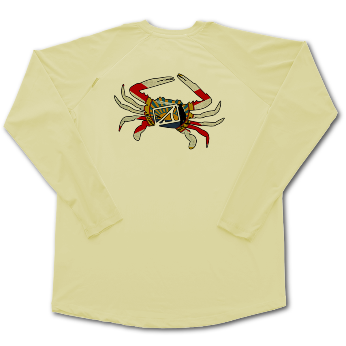 SWC Graphic Clearwater Raglan L/S Cracker Crab Pompano Gold - from Alamo Anglers