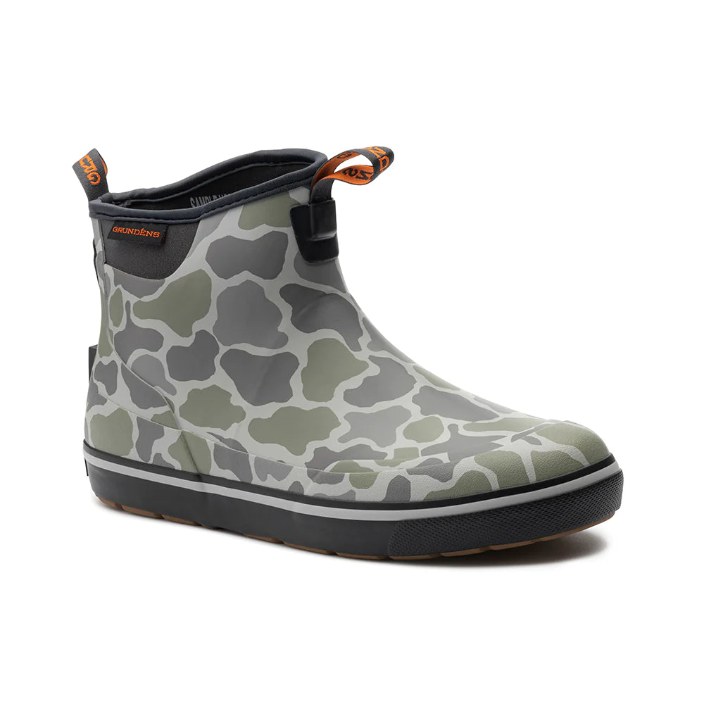 Grundens Deck Boss Ankle Boot Tea Duck Camo - Footwear from Alamo Anglers