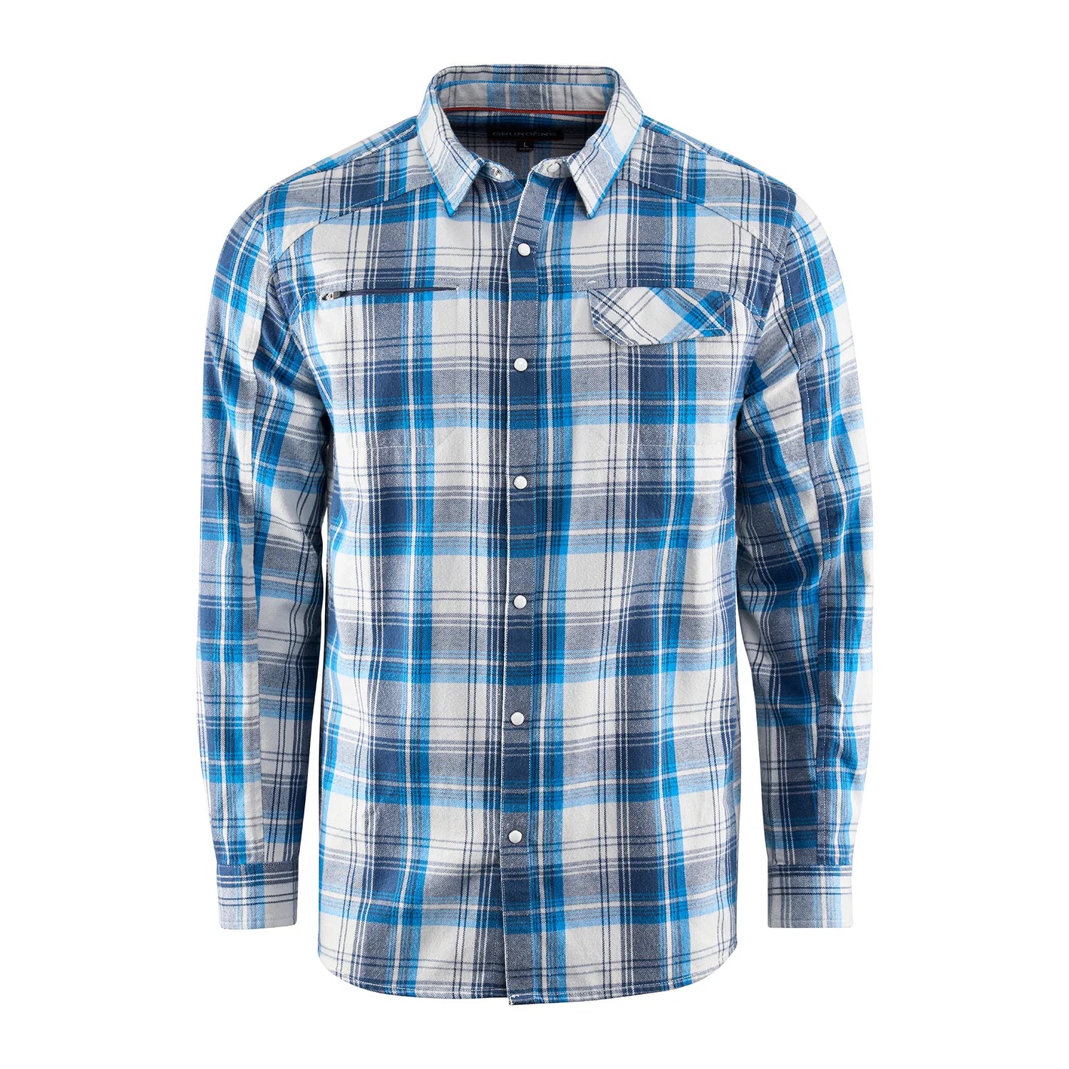 Grundens Dispatch Flannel Shirt Sky Plaid - from Alamo Anglers