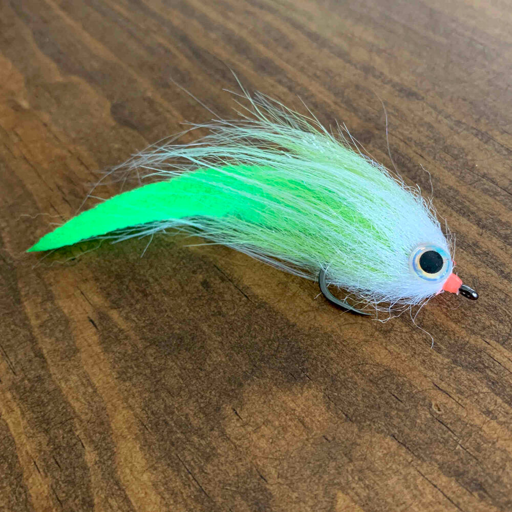 Sight Cast Dragon Tail White Head Chartreuse Tail - from Alamo Anglers