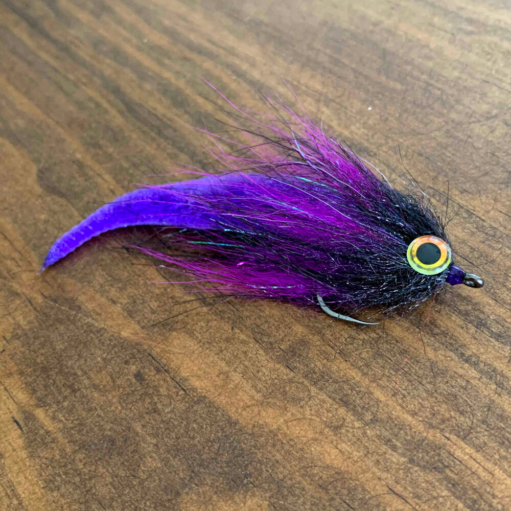 Sight Cast Dragon Tail Black Head Purple Tail - from Alamo Anglers