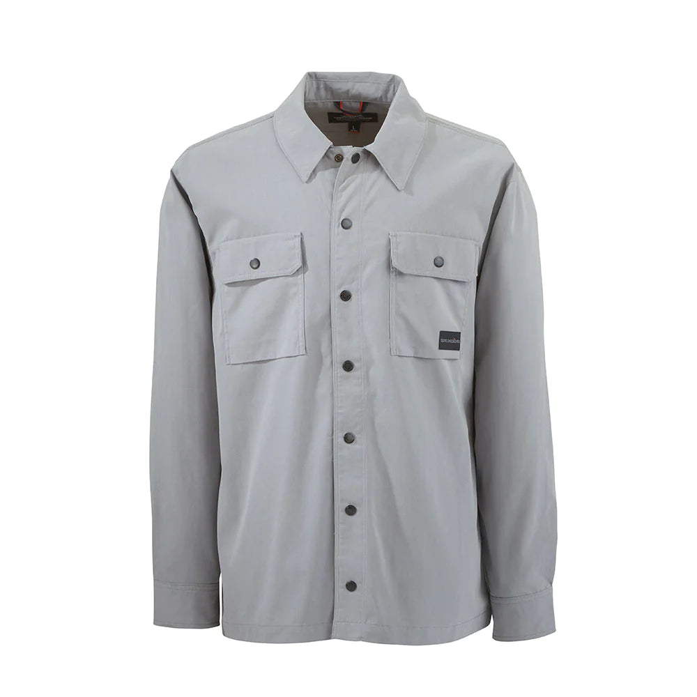 Grundens Jetty Shirt Drift Grey - Tops from Alamo Anglers