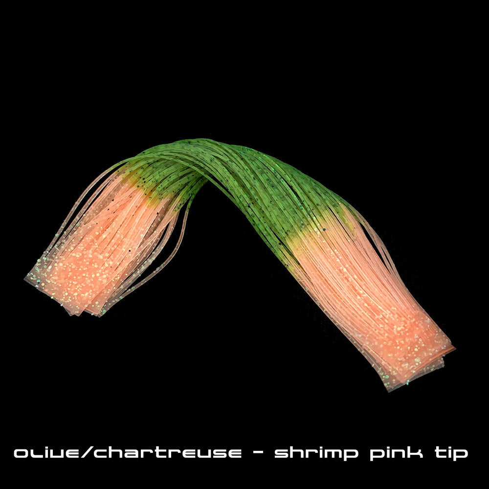 Sight Cast Marsh Legs Olive Chartreuse Pink Tip - from Alamo Anglers