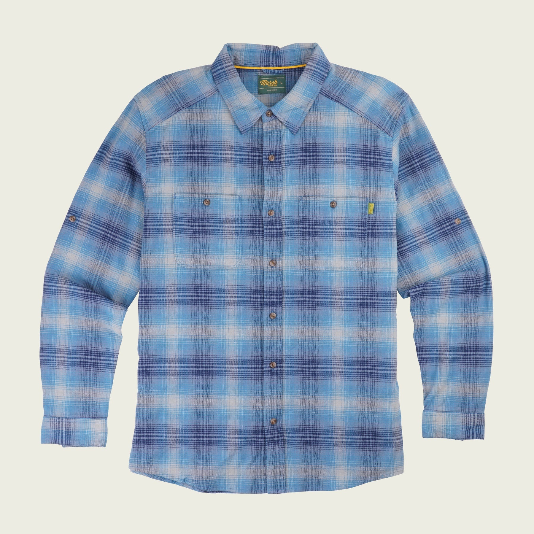 Marsh Wear Westerly Flannel Button Up Bluefin - Tops from Alamo Anglers