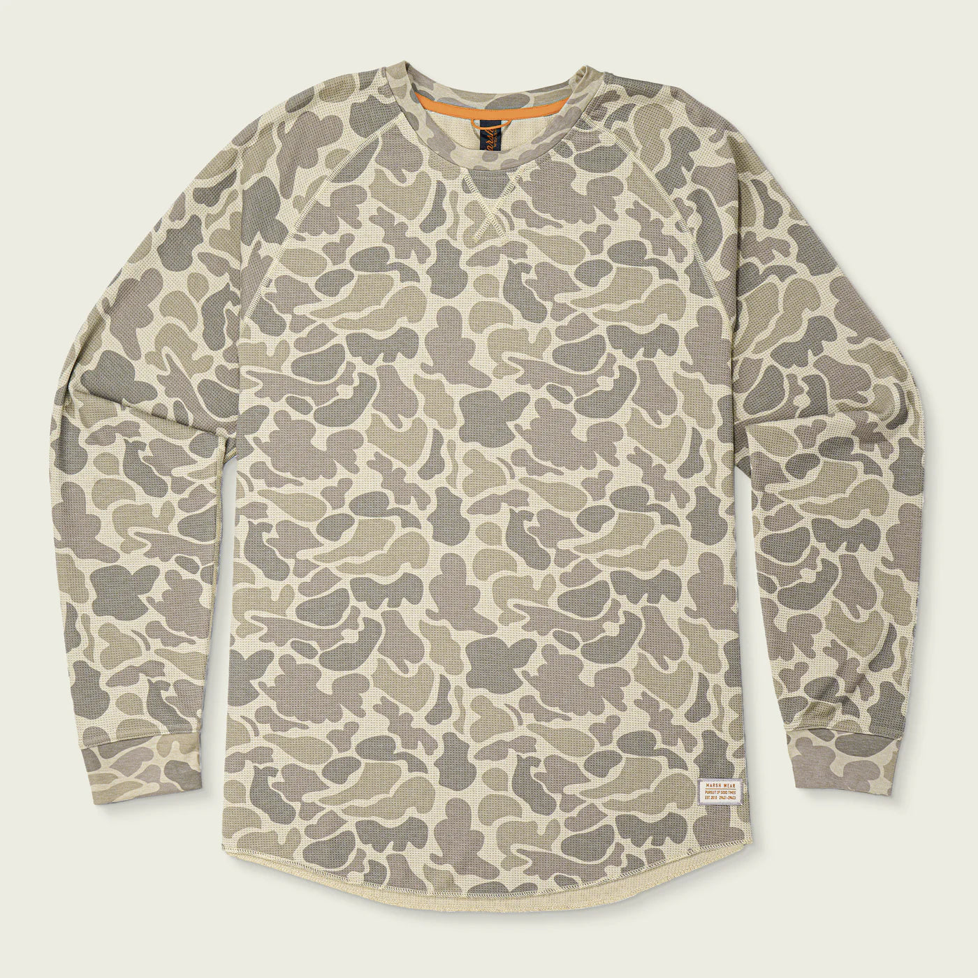Marshwear Surfside Waffle Long Sleeve Shirt Khaki Mallard Camo - from Alamo Anglers