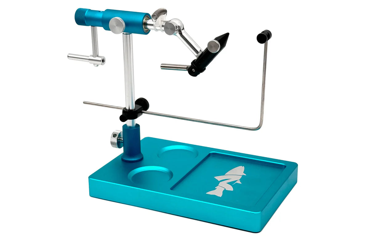 Moonlit Nirvana V2 Rotary Fly Tying Vise w/Base Blue - from Alamo Anglers