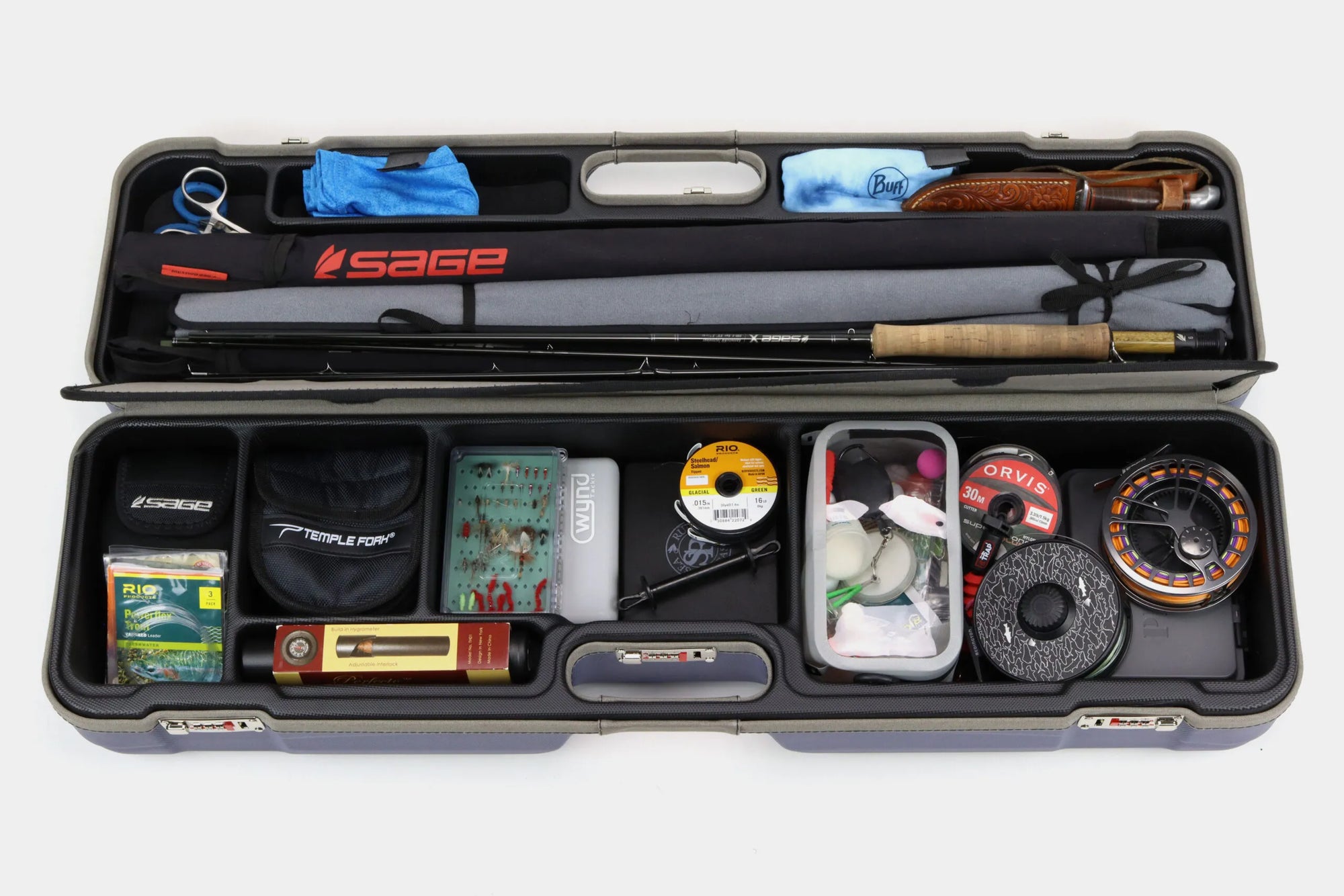 Sea Run Norfork Expedition Fly Fishing Rod & Reel Travel Case Cobalt Blue Black - from Alamo Anglers