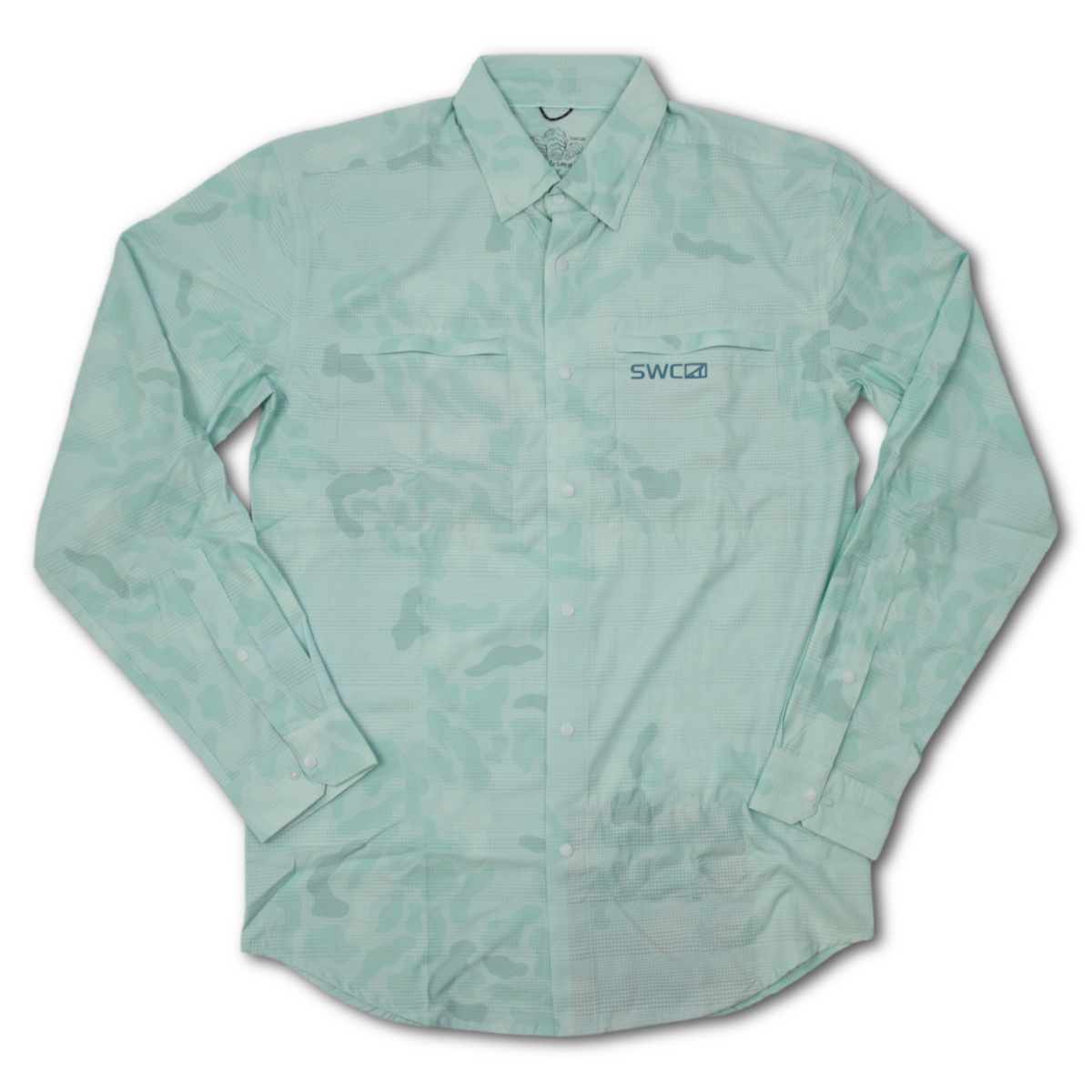 SWC Oysterman L/S Aqua Gumbalaya - from Alamo Anglers