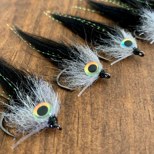 Sight Cast Rockport Mullet Black Baitfish Silver Size #1 - Flies from Alamo Anglers