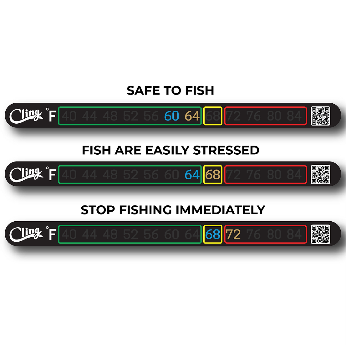 Cling Temperature Tape - Stick On Thermometer - from Alamo Anglers