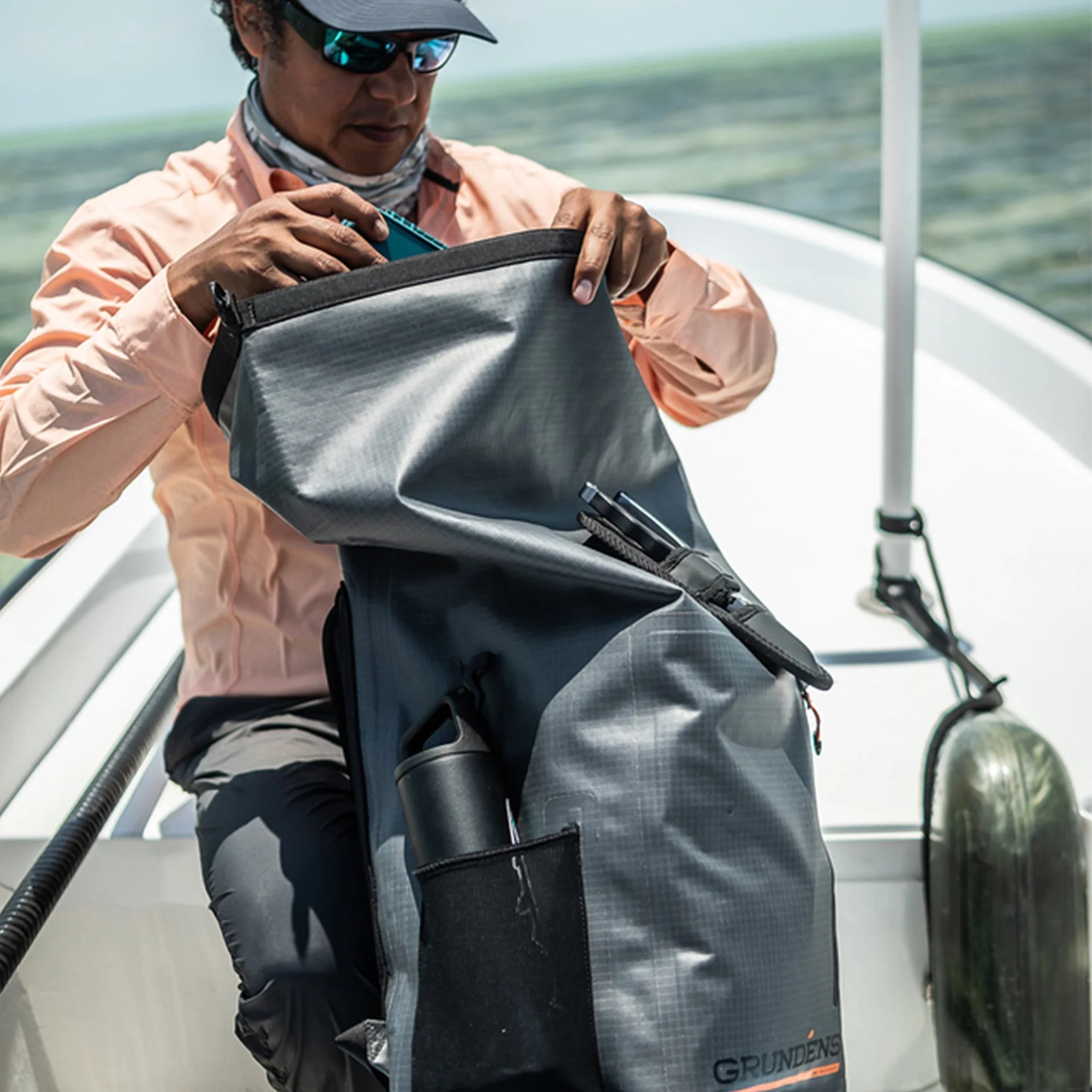 Grundens Wayward Roll Top Backpack 38L - Gear Bag from Alamo Anglers