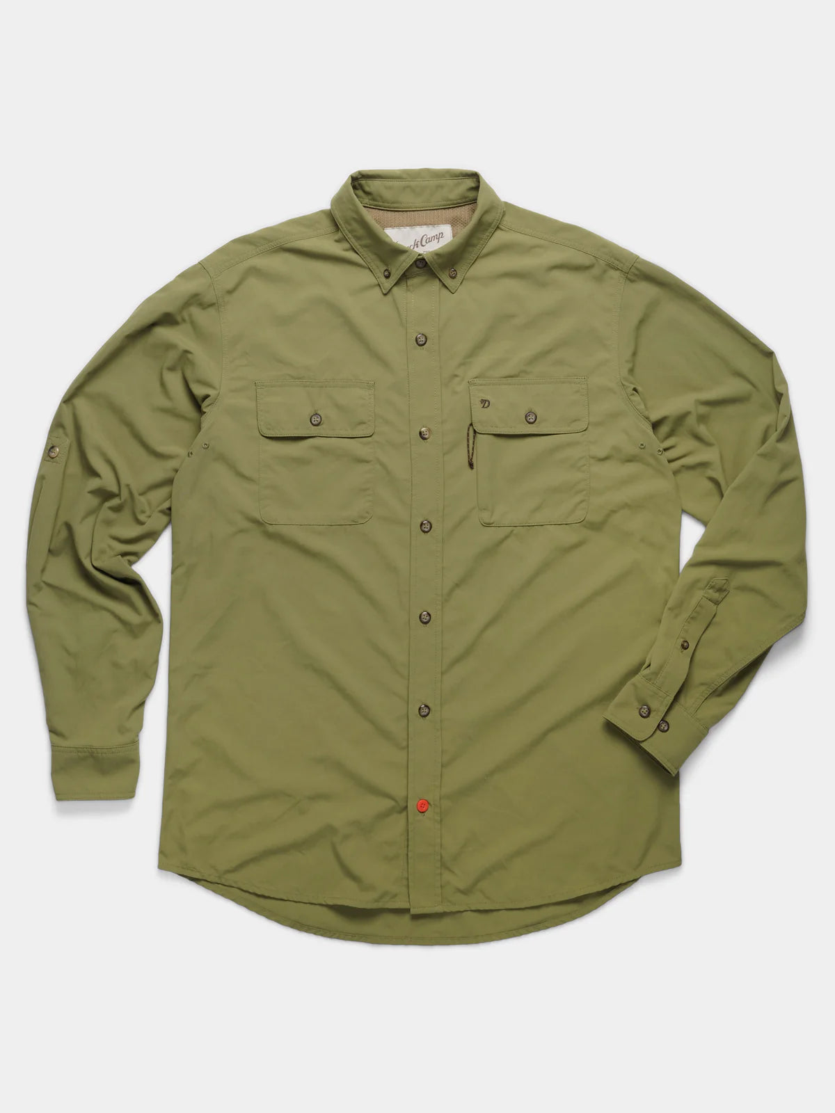 Duck Camp Lightweight Hunting Shirt - Long Sleeve Military Green - Tops from Alamo Anglers