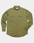 Duck Camp Lightweight Hunting Shirt - Long Sleeve Military Green - Tops from Alamo Anglers