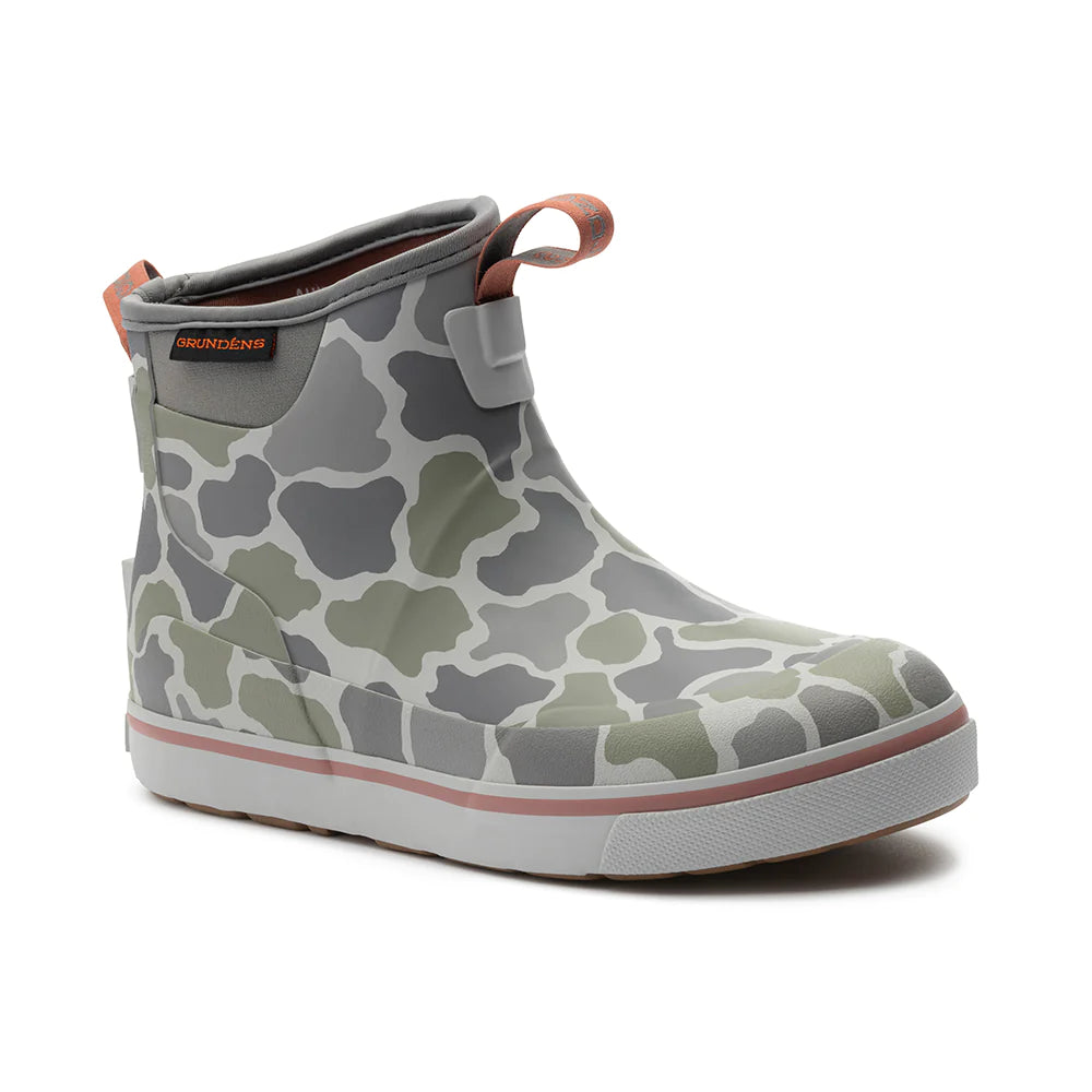 Women's Grundens Deck Boss Ankle Boot Tea Duck Camo - Footwear from Alamo Anglers