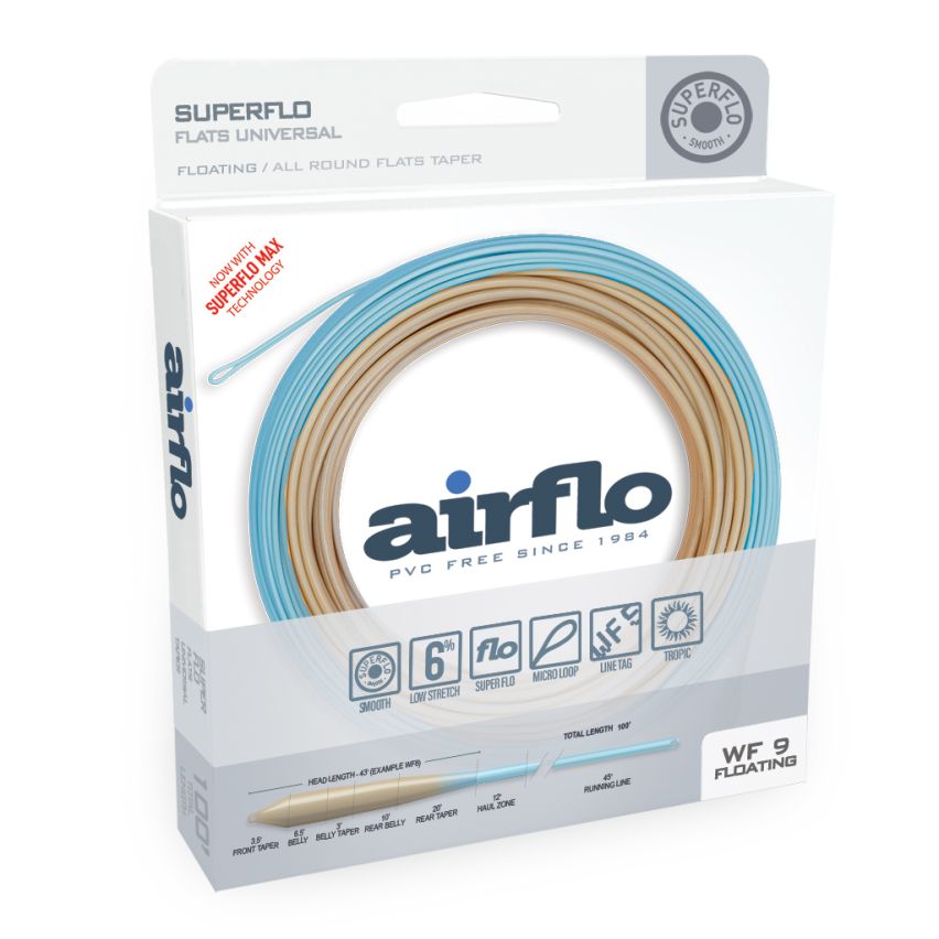 Airflo Superflo Flats Universal Taper Sand Blue - from Alamo Anglers