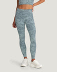 Free Fly Women's All Day Pocket Legging Surf Washed Print: Ocean Mist - from Alamo Anglers