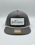 Alamo Anglers Shop Hat Charcoal w white rope - from Alamo Anglers