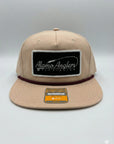 Alamo Anglers Shop Hat Pale Peach w maroon rope - from Alamo Anglers