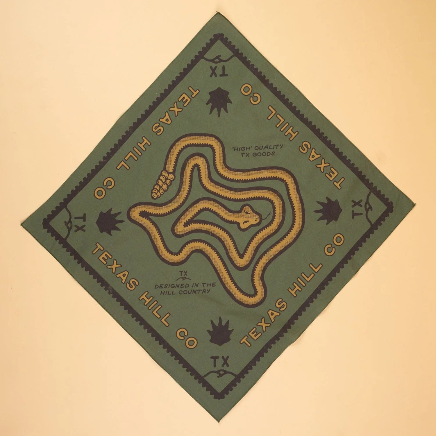 Texas Hill Country Provisions Smuggler Bandana TX Rattler - from Alamo Anglers