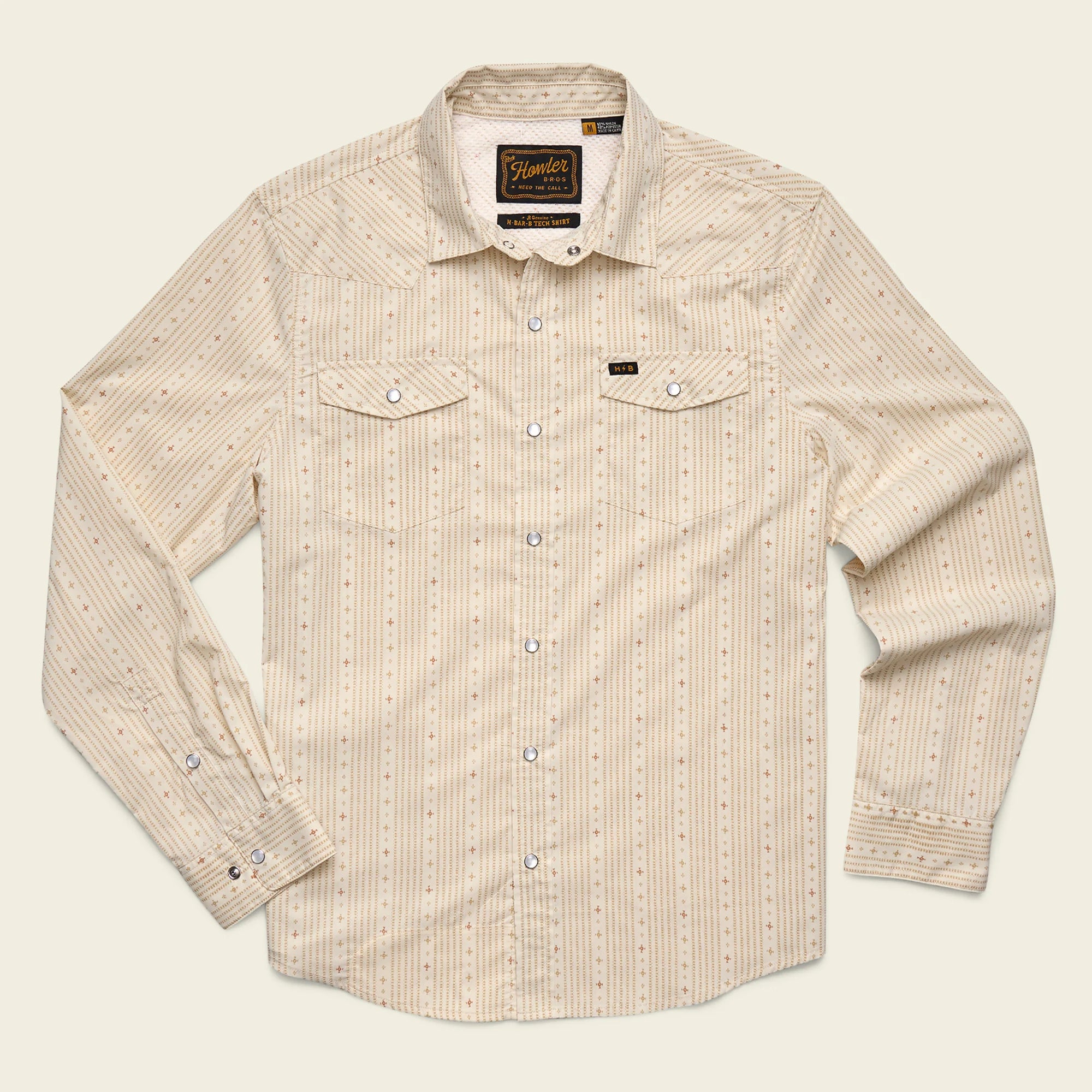 Howler Bros H Bar B Tech Longsleeve Supernova Stripe: Leche - from Alamo Anglers