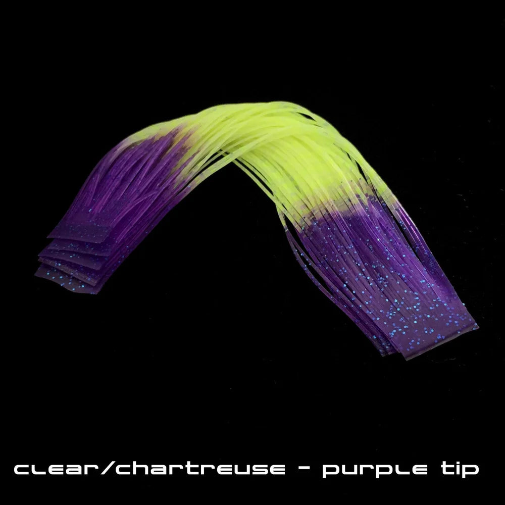 Sight Cast Marsh Legs Clear Chartreuse - Purple Tip - from Alamo Anglers