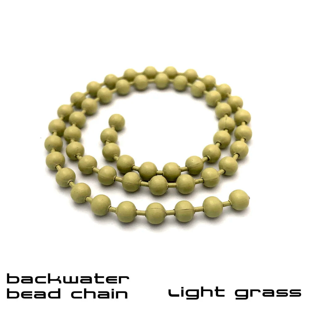 Sight Cast Backwater Bead Chain (Stainless Steel) 4.0mm Light Grass - from Alamo Anglers