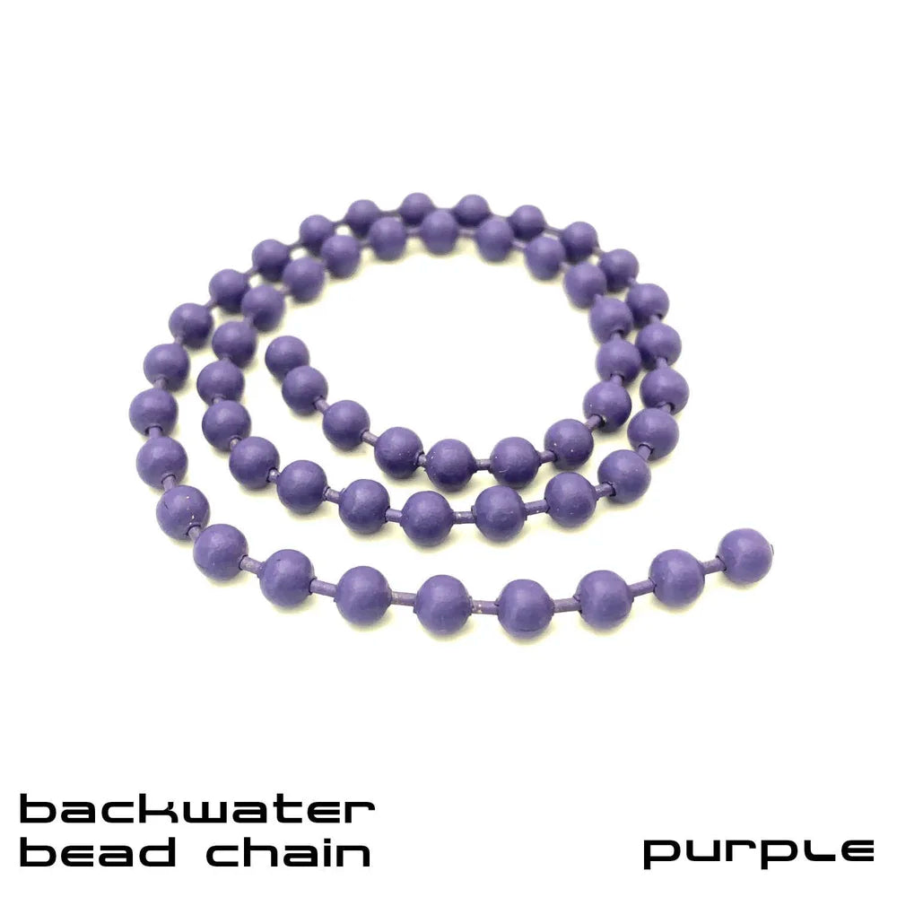 Sight Cast Backwater Bead Chain (Stainless Steel) 4.0mm Purple - from Alamo Anglers