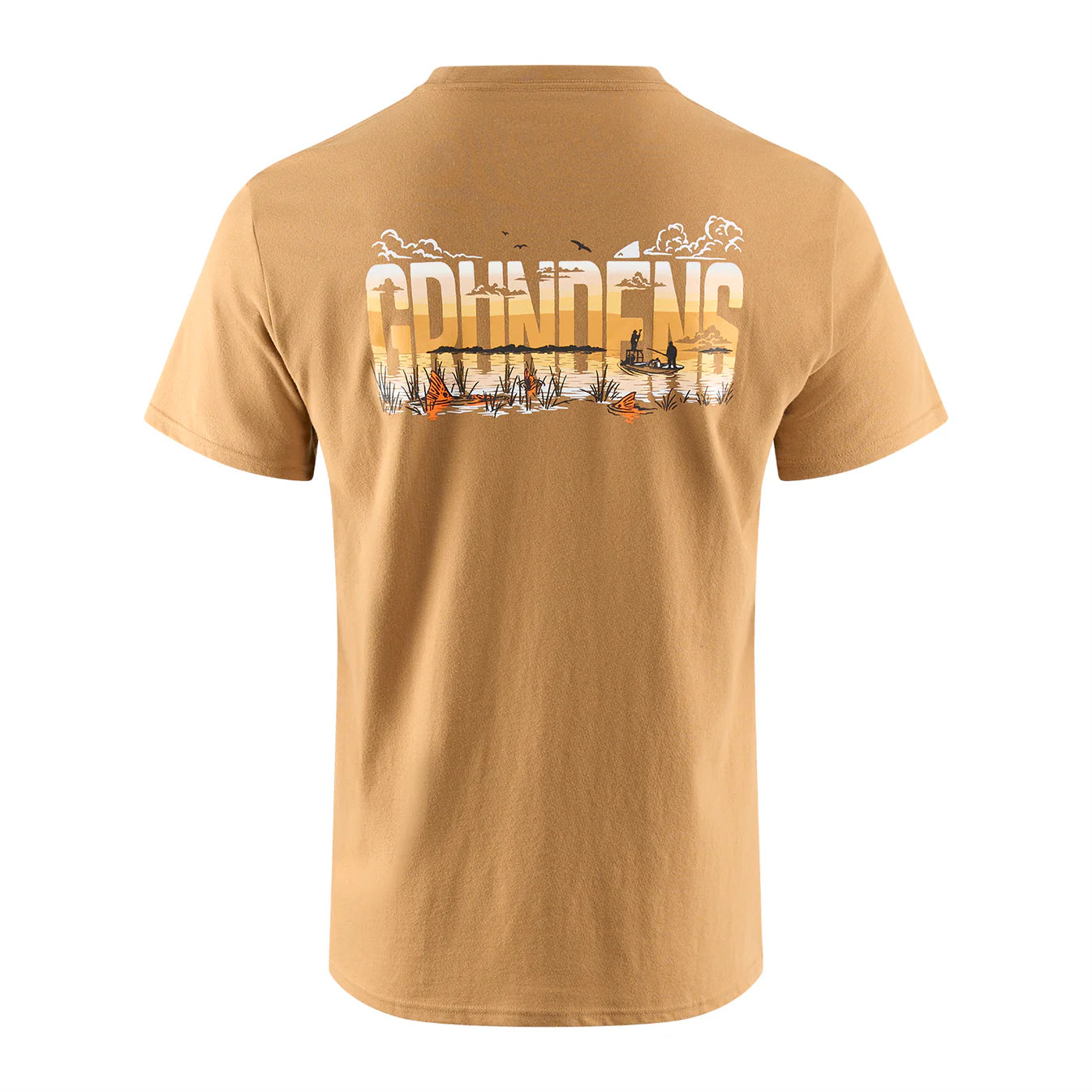 Grunden's Redfish Flats SS T-Shirt Whiskey - from Alamo Anglers