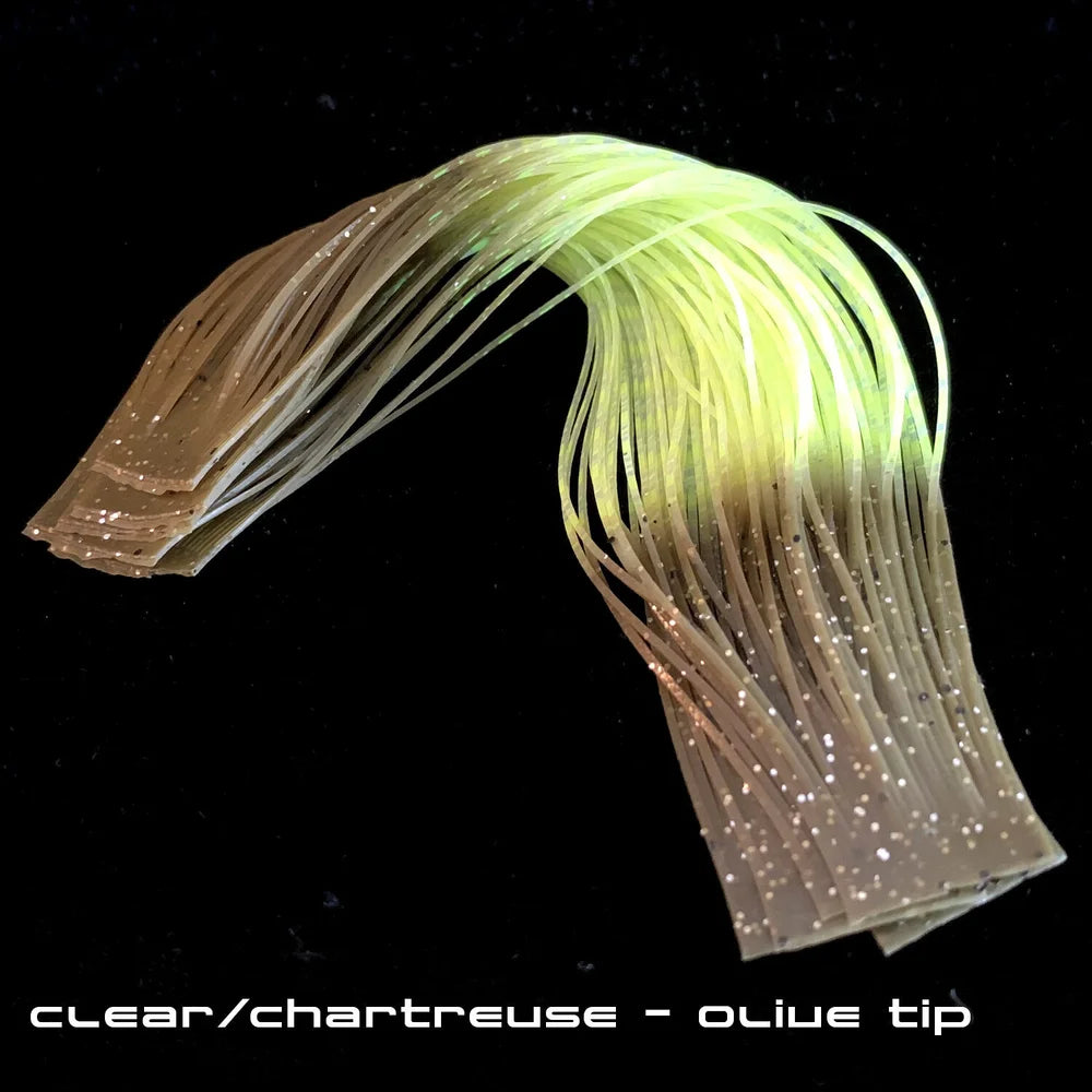 Sight Cast Marsh Legs Clear Chartreuse - Olive Tip - from Alamo Anglers