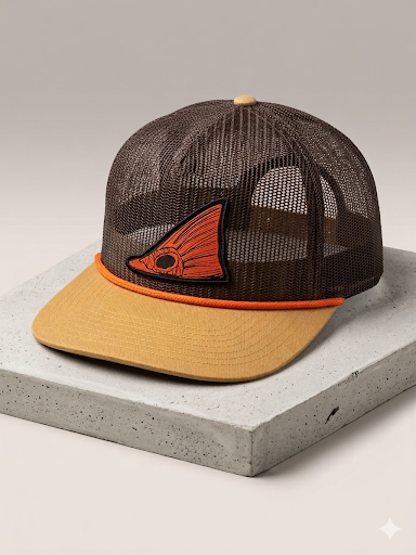 Grunden's Tailing Red Mesh Trucker - from Alamo Anglers
