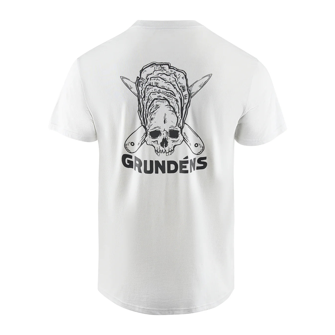 Grunden's Zero Shucks SS T-Shirt Oyster - from Alamo Anglers
